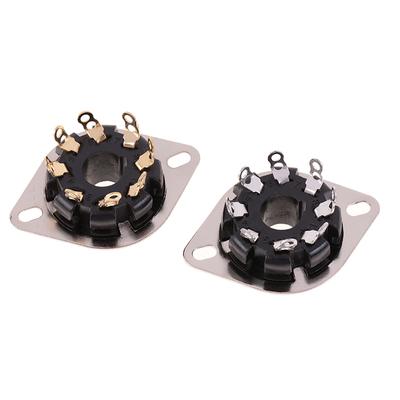1Pc 8Pin Bakelite Tube Socket Base S8Wpf Bakelite Gilded For  Kt88 6550 6Sn7 El34 Vacuum Tube Amplifier