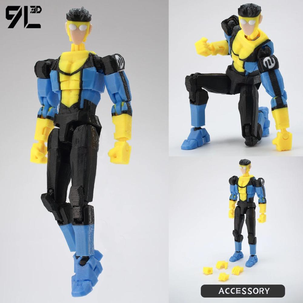 9L3D Printed NEWInvincibles Tech Jacker Titan13 Lucky13 Action Figure Dummy13 Motorcycle Multi-Jointed Collectible Model Toy T13
