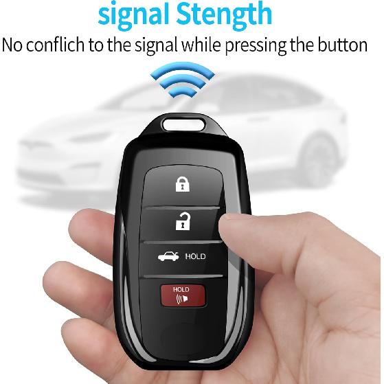 Tukellen for Toyota Key Fob Cover Soft Key Shell Case for 2025 Camry 2019-2025 Land Cruiser,2021-2025 Sienna Venza Hilux Fortuner 2023-2025
