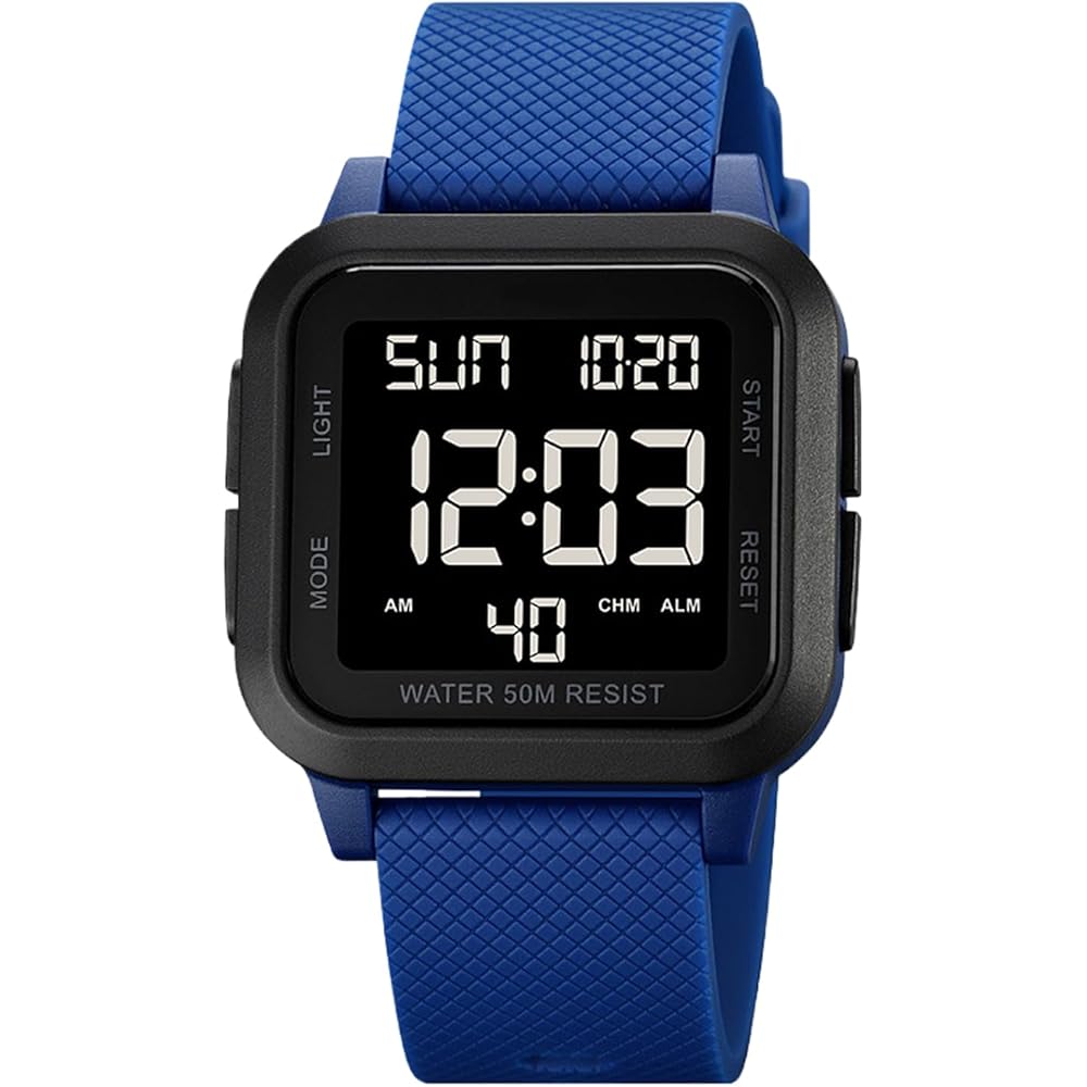 Waterproof Sports Watch LED Display Backlight Durable Outdoor Adventure Timepiece for Men