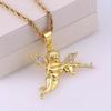 Revenge Angel Necklace Pendant: Hip-Hop Alloy Machine Gun Design for Men and Women