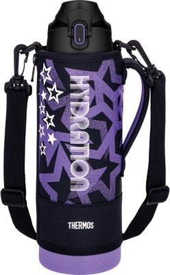 Water Vacuum Insulated Sports Black For Cold For Includes Strap BKPL Bottle, Bottle, 1.5L, Purple, Storage, Children, Pouch, Shoulder-Friendly