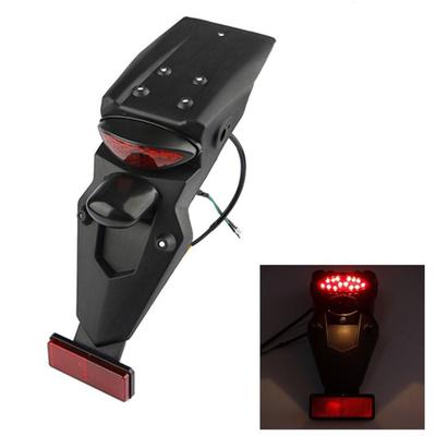 Universal Motorcycle Rear Fender Mudguard with LED Tail Light 36.2x9cm for Yamaha Mudguard LED Brake Tail Light Brake