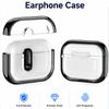 Transparent Crystal Clear Secure Lock Earphone Cover For AirPods 4 ANC Pro 3/Pro 2 Shockproof Plating Headphone Protective Case
