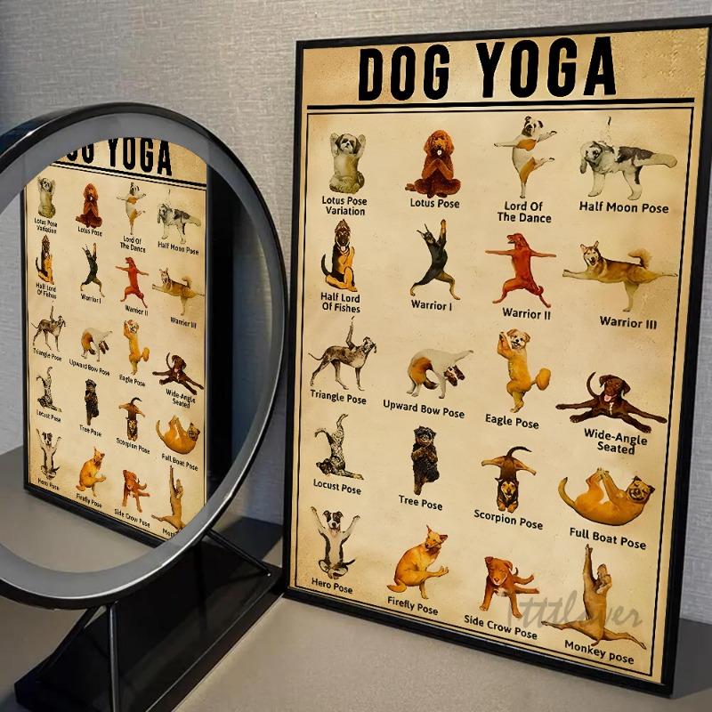 1pc Gym Yoga Poster Paper Print Home Bedroom Entrance Bar Cafe Art Painting Decoration