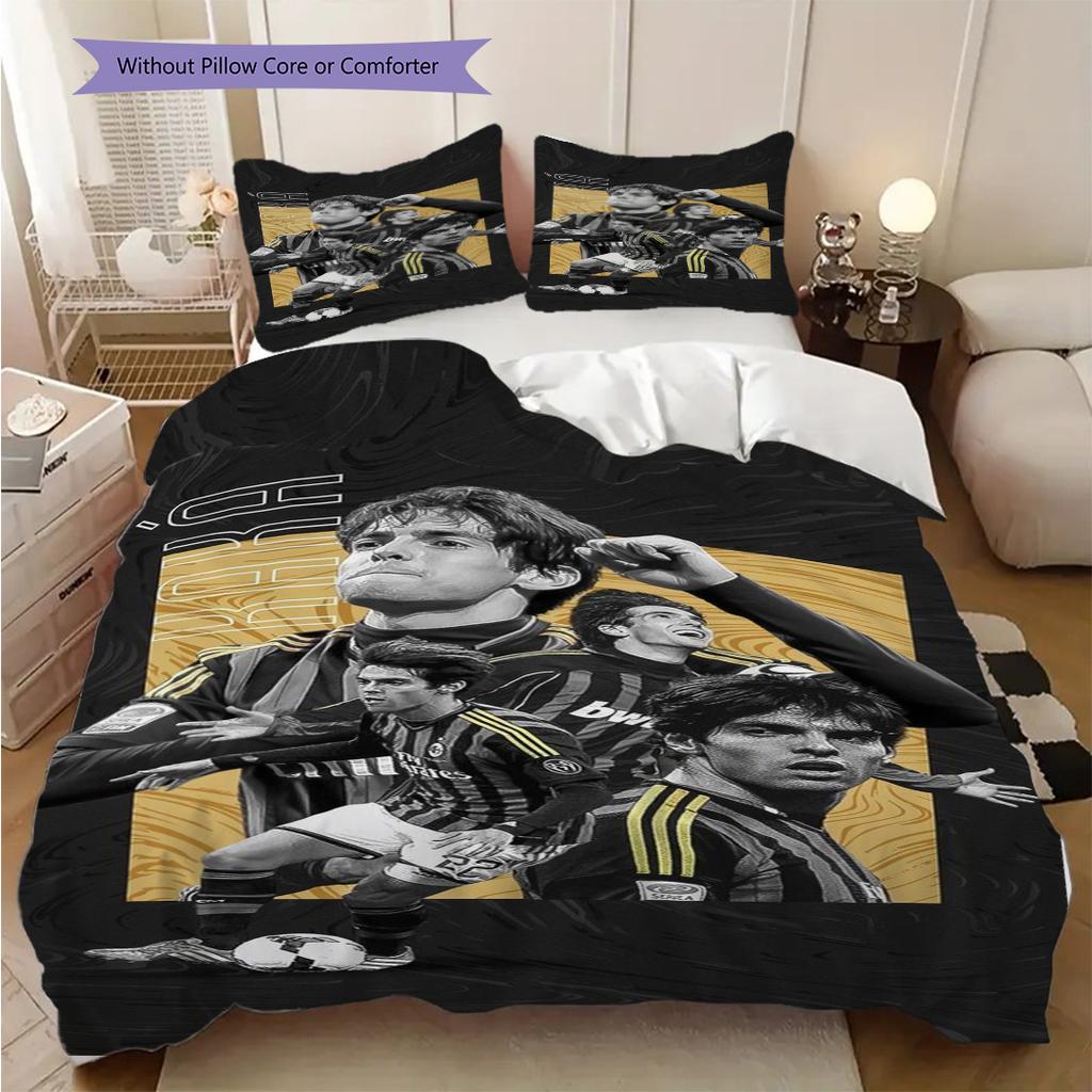 Ricardo Kaka Football Legend Action Three-piece Set (1 * Duvet Cover + 2 * Pillowcase, Without Core) 2D Flat Bedding Set Christmas Birthday Gift