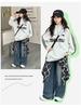 Trendy 2025 Girls' Autumn Sweatshirt & Jeans Set - Fashionable Two-Piece for Older Kids