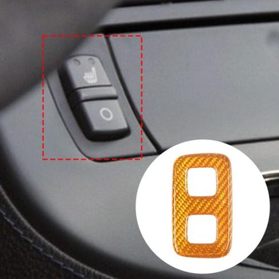 Gelbe Kohlefaser Tankdeckel Schalter Knopf Zierleiste für Corvette C6 2005-13