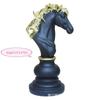 "Luxury Resin Chinese Chess Set: King, Queen, War Horse Pieces & Chessboard"