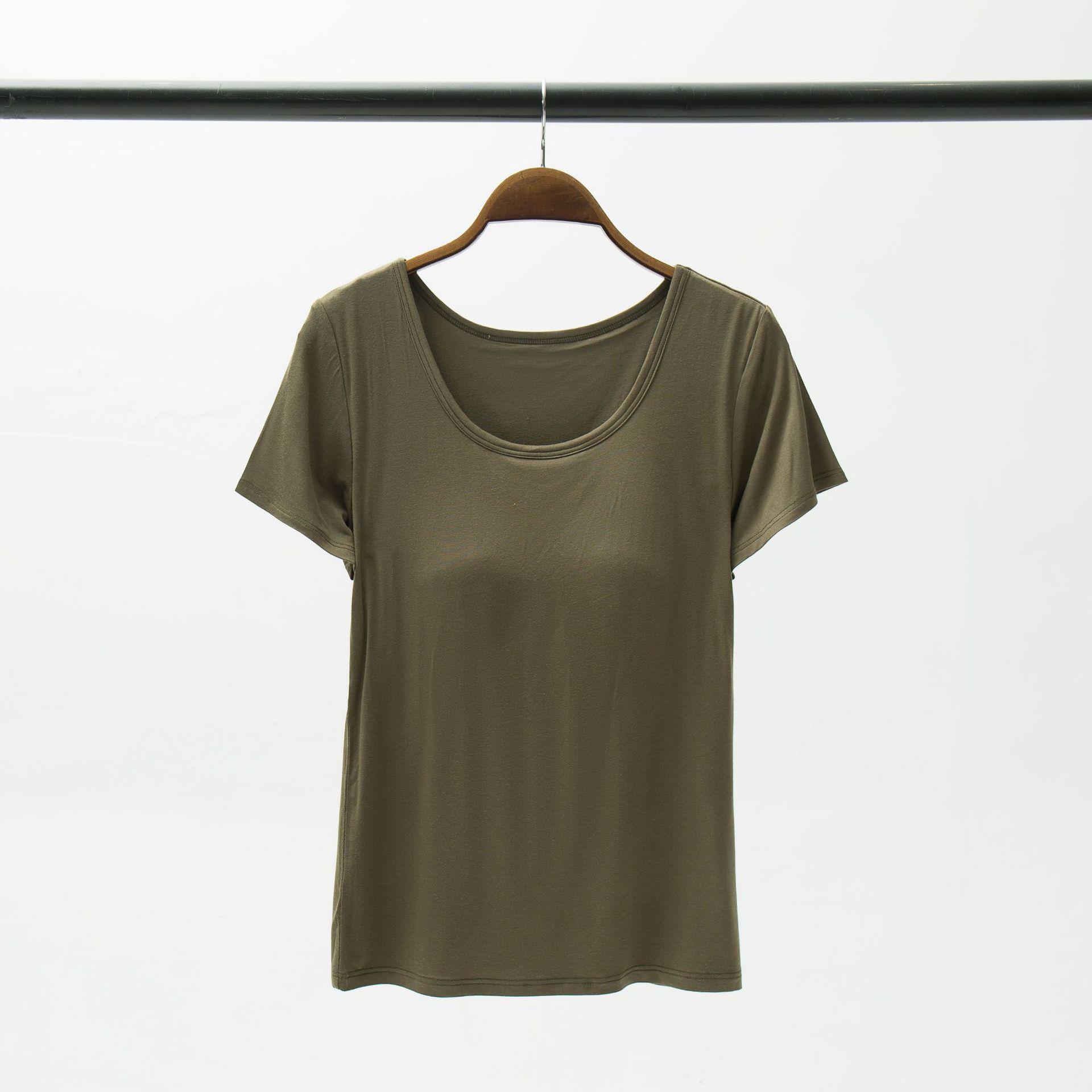 

Модальная футболка с коротким рукавом, с мягкими чашками, без косточек, с пятью пальцами, для сна, базовый слой XXXL