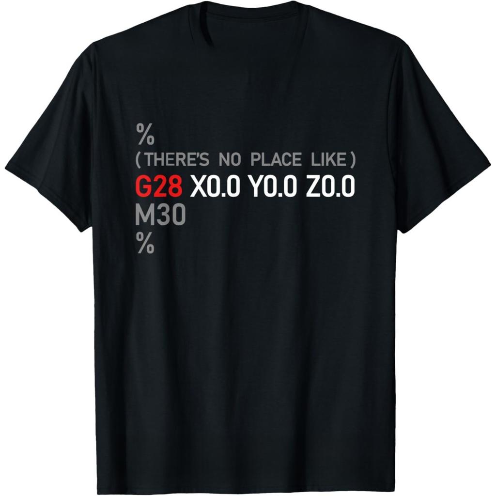 Funny Run Cnc Programmers Machinist Engineer Code G28 T Shirts Men Cotton Humor Tee Shirt Short Sleeve Unisex Loose Clothing