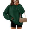 Damen Rundhals Locker Sitzender Pullover Hoodie Sweatshirt für Lässige Tägliche Kleidung