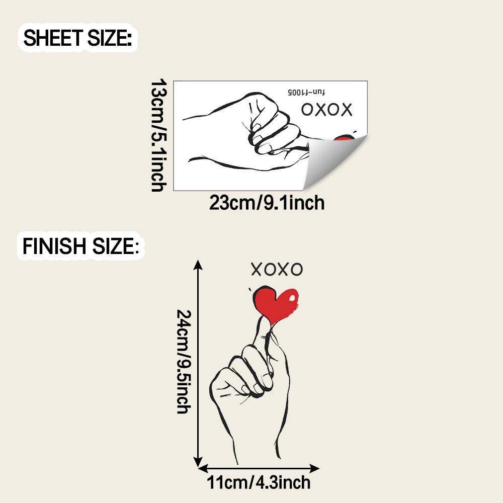 

Creative and Simple Gesture Heart-shaped Background Decorative Wall Stickers for The Living Room Entrance