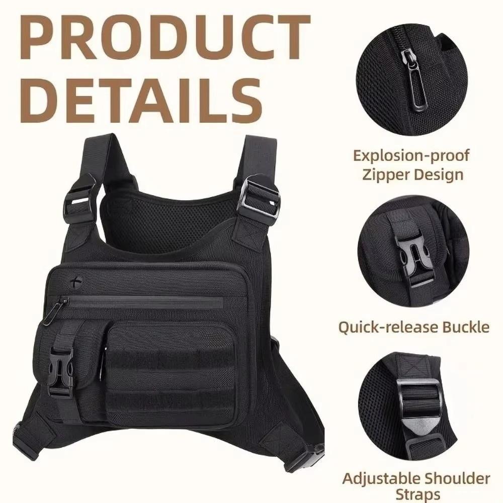 Multi-functional Sports Vest Bag Adjustable Outdoor Chest Bag Multi-functional Chest Bag  Cycling