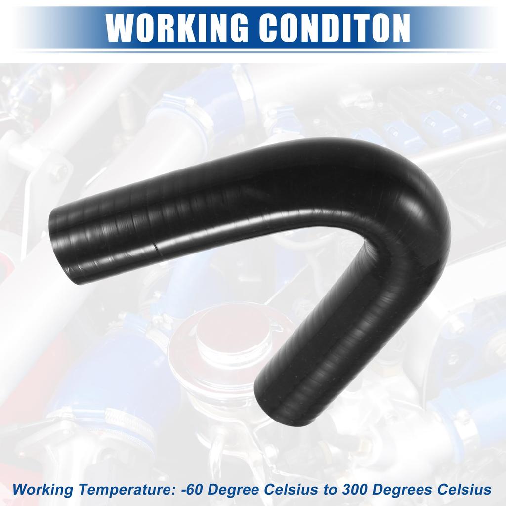 X AUTOHAUX Silicone Reducer Hose Pipe Bend Turbo Intercooler 135 Degree Elbow Inner Diameter 19mm Black