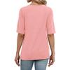 Women's fashionable round neck casual short-sleeved summer trendy T-shirt, 2026 vacation color top