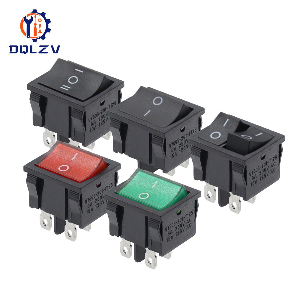 KCD5 4Pin 6Pin 2 Position 3 Position 15A / 250VAC 21x24mm 21 * 24mm Rock Switches Kit On-Off On-Off-On