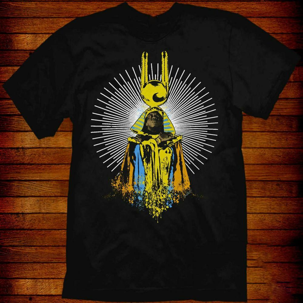Sun Ra CARICATURE Music Gift T Shirt Short Sleeve Black S-4XL UR49 Unisex T-Shirt S