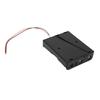 5 Pcs 18650 Battery Case 3 Slot Black Battery Holder with 2 Lead Wire Serial Connection