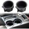 Front Console Cup Holder Inserts Replacement Compatible with Ford F150 2009-2014 with Flow Through Console 9L3Z-1513562-CB (2pcs)