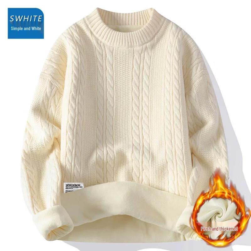 Men's Contrast Stripe Knit Pullover Sweater