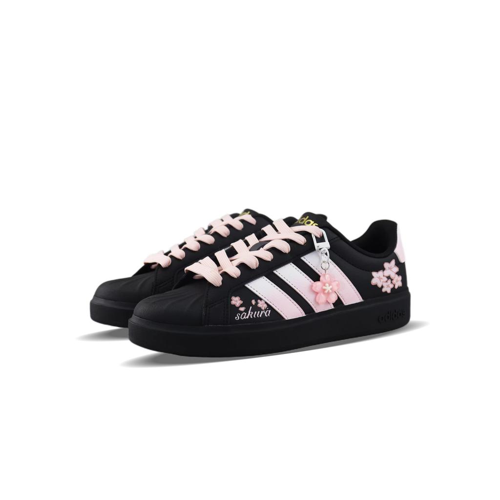 Adidas Street Talk Low top Skateboard Shoes Women's Black Pink JS5053(Team840--)