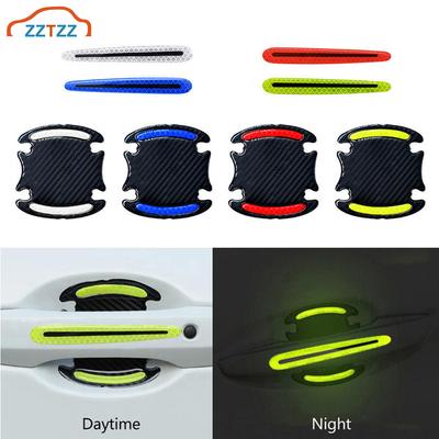 Universal-Carbon Faser Auto Tür Griff Farbe Scratch Protector Aufkleber Abdeckung Schutz Schutz Film Auto Sicherheit Reflektierende