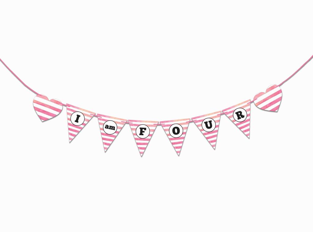 Inkdotpot Birthday Party Decorations Happy Birthday Party Garland Baby Girls Polka Dot Pennant Banner