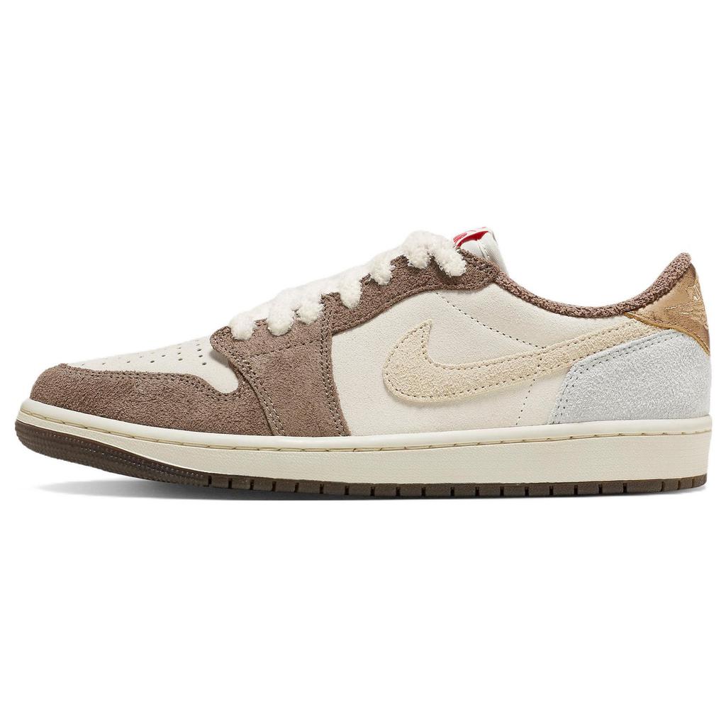 Air Jordan 1 Retro Low OG Year of the Rabbit Unisex Sneakers Brown Palomino Metallic-Gold DV1312-200