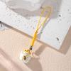 Portable Lucky Cat Phone Charm Assorted Color Lucky Cat Key Rings Decoration With Bells For Positive Energy