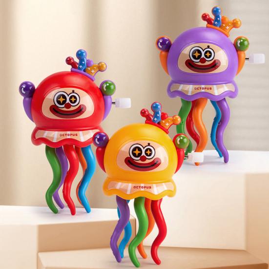 Kids Wind-up Dancing Octopus Toy Educational Clockwork Spring Octopus Toy Toddlers Boys Girls Interactive Crawling Cartoon Octopus Toy