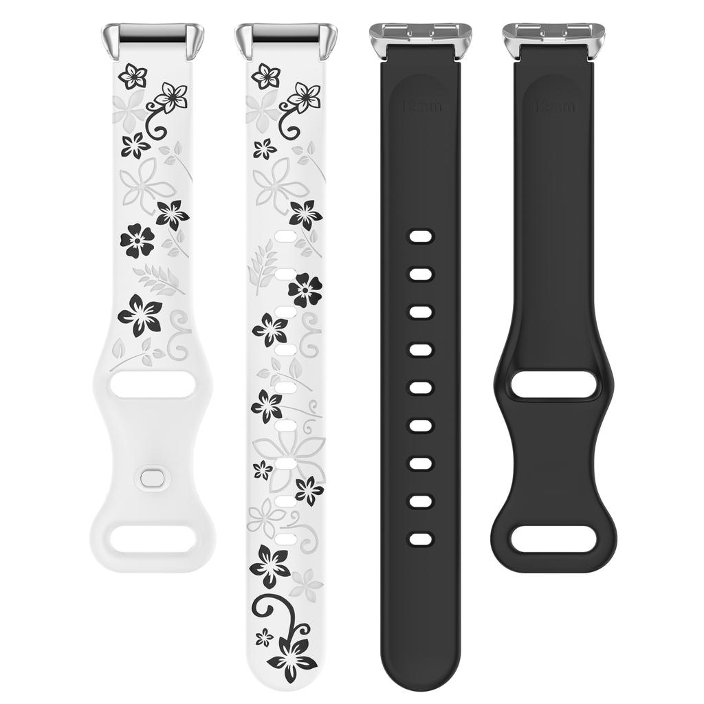 Women Silicone Flower 3D Engraved Strap for Huawei Band 10 9 8 Breathable Comfortable Bracelet Wristband for Huawei Fit4 Fit3 Fit2 Correa Accessories
