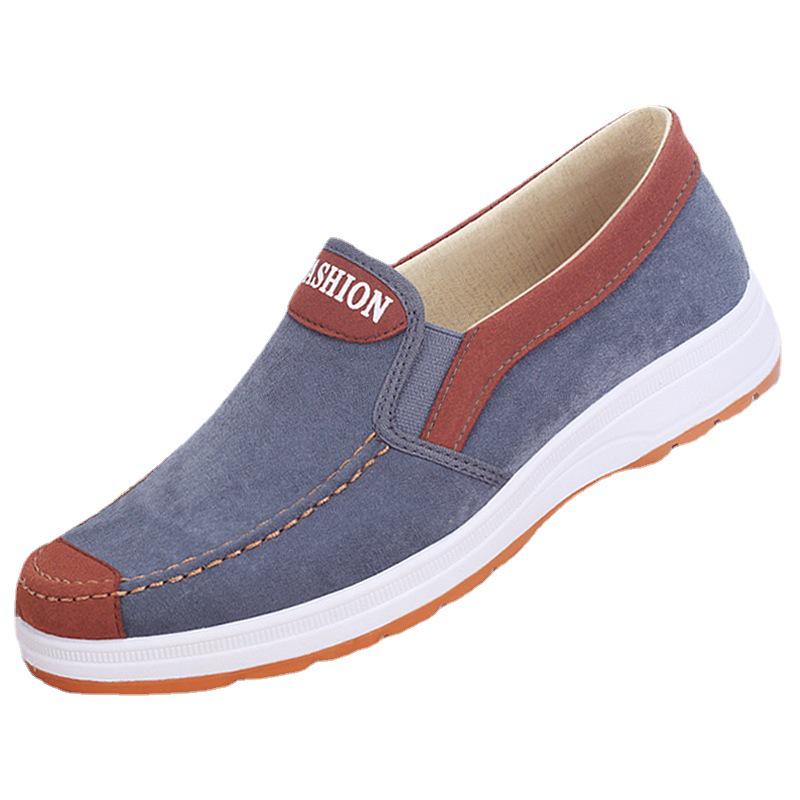Men's Summer Breathable Non-Slip Canvas Shoes - Comfortable Casual Work Footwear