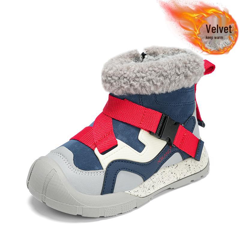 Winter Kids' Snow Boots: Boys' Velvet, Girls' Cotton - Warm, Durable Cold Protection