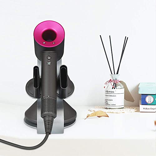 YUET Magnetic Hair Dryer Holder, Shelf Bracket, Stand, Hanger, Straightener Organizer, Blow Dryer Storage Rack with Holes, Supersonic Bathroom Aluminu