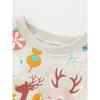 Malwee Girls' Autumn Sweatshirt, European and American Style, New Trendy Printed Round-Neck Long-Sleeve Base Shirt for Young Children