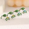 Funny Cute Green Frog Toad Animal Stud Earrings For Women Men Frog Wear A Santa Hat Piercing Earrings Christmas Party Jewelry