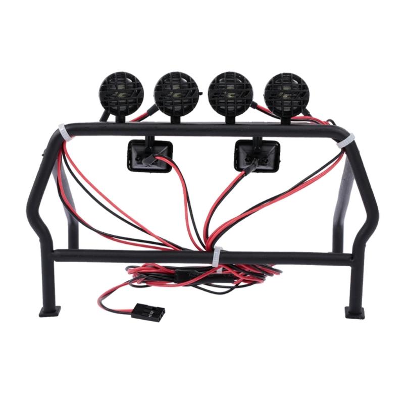 

Simulation Metal Roll Cage with 6 LED Lamp For 1/10 Remote Control Car Modification Accessories Scratch Resistant Part 1