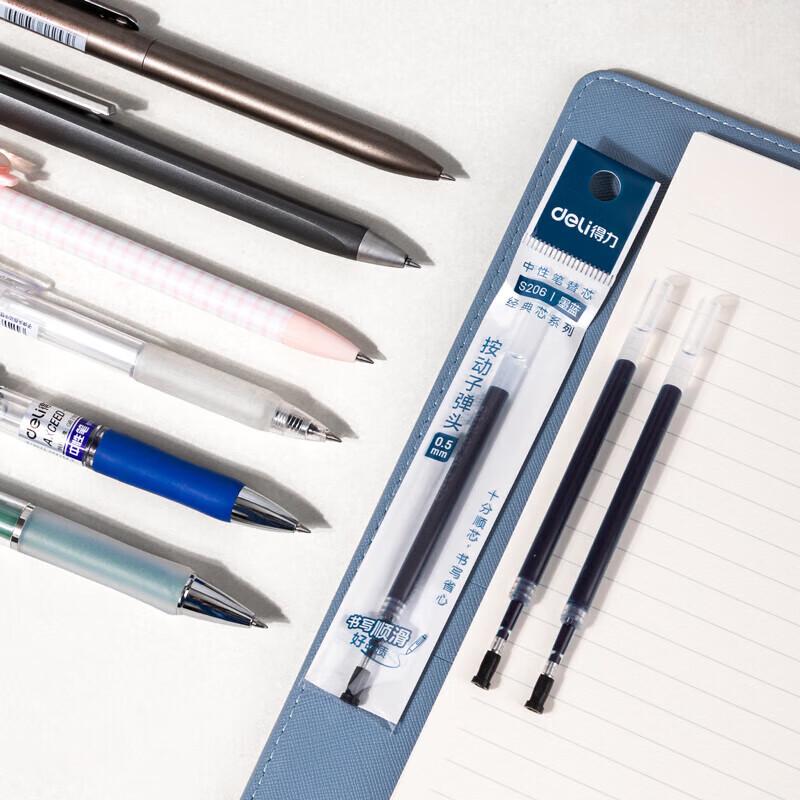 Deli 0.5mm Dark Blue Gel Pen Refills (20-Pack)