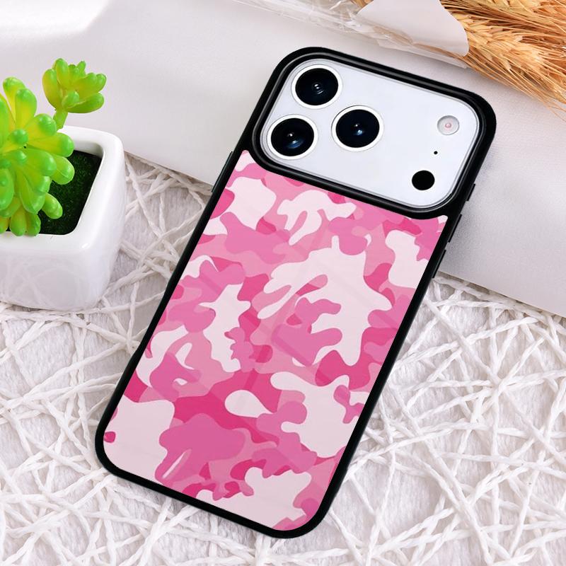 Pink Camoflague Pattern Shockproof Phone Case for iPhone 17 Air 16e 15 11 12 14 13 Pro Max Cover Coque