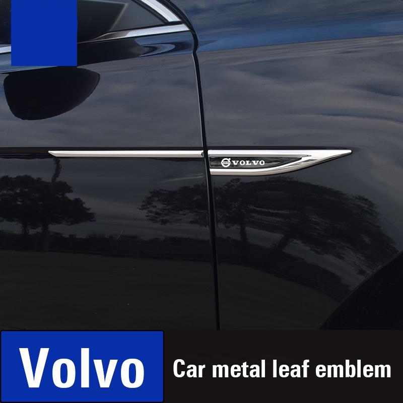Volvo Metal Stickers 2Pcs Car Body Decoration Stickers For Volvo Xc60 Xc90 V40 V60 S60 V50 V90 S80 C40 XC40 V70 XC70 C30 Rdesign