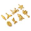 2 Pcs 304 Stainless Steel Ocean Charms 18K Gold Plated Starfish Conch Seal Coconut Tree Pendants For DIY Necklace Jewelry Making