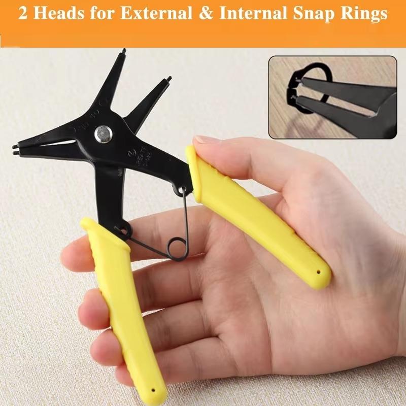 2 in 1 Sprengringzange Innen Außen Sicherungsringzange Gerade Sprengringzange für Ringentferner Sicherungsring Demontagewerkzeug