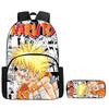 2Pcs Set NARUTO Kids Mochila Backpack With Front Pocket&Pencil Bag,Lightweight Durable,School Daily Use,For Boys Girls Age 6-12.