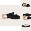 Classic Fashion Casual Leather Belt For Women With Pearl Decor For Spring