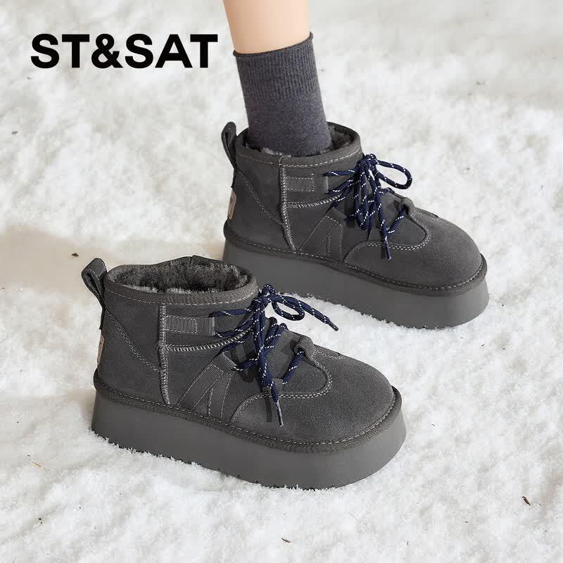 Women s Plush Thick-Soled Snow Boots 38