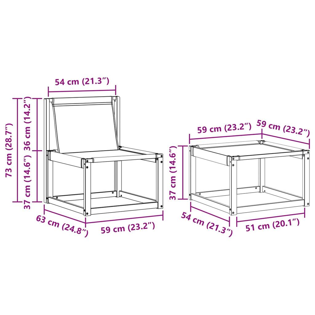 Outdoor Sofa Set with Cushions 4 pcs Natural and Beige