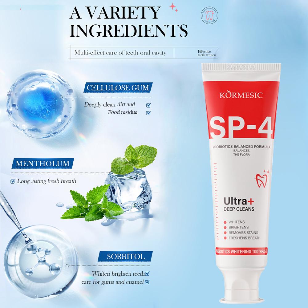 Προβιοτική Λευκαντική Οδοντόκρεμα, 100γρ. - Βαθύς Καθαρισμός & Δροσερή Αναπνοή για Λαμπερά Δόντια