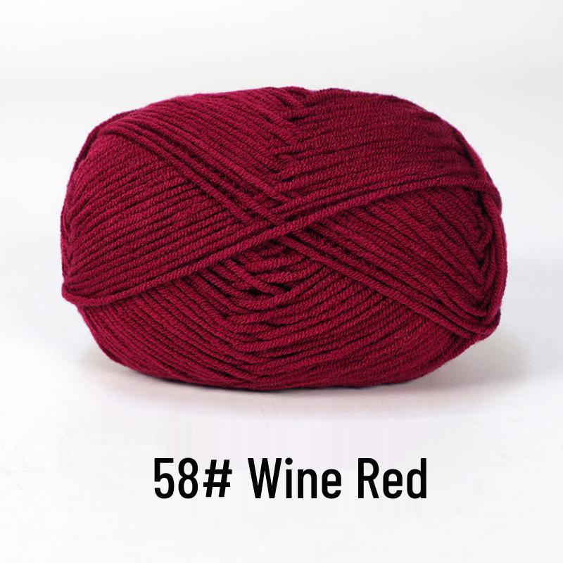 Cotton 4-Strand Medium-Thick Yarn Ball for Crochet: Ideal for Shoes, Dolls, Sweaters, and DIY Knitting Projects