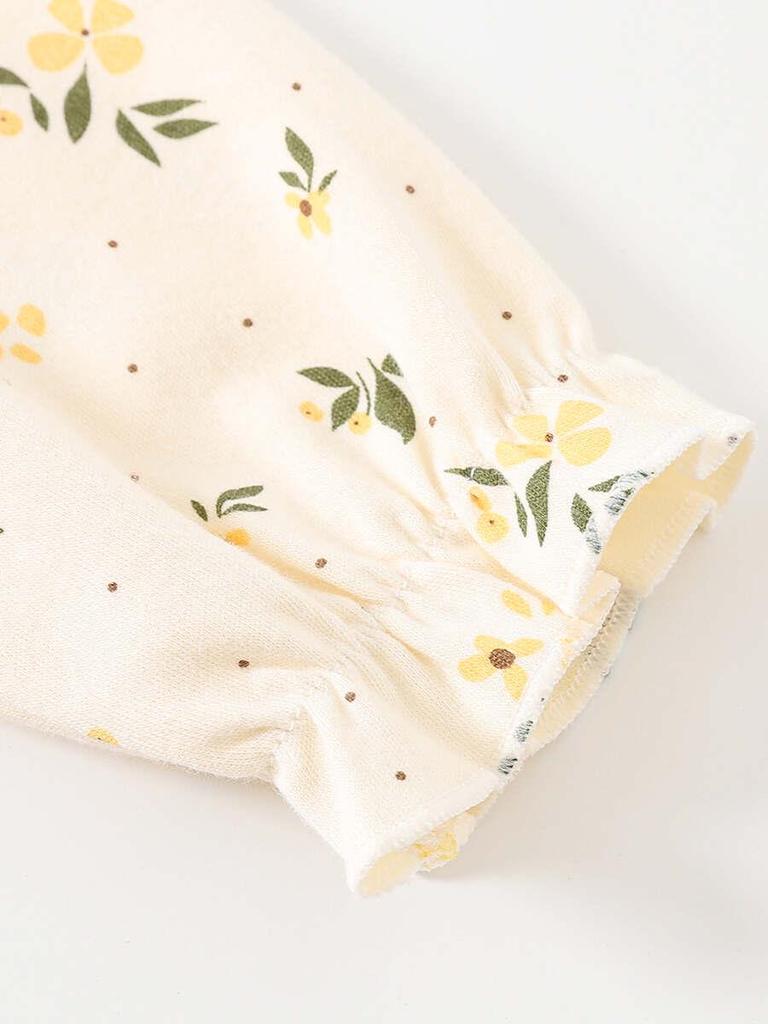 Entzückendes langärmeliges Baby-Baumwollkleid für Mädchen - Koreanische Frühlings-/Herbstmode